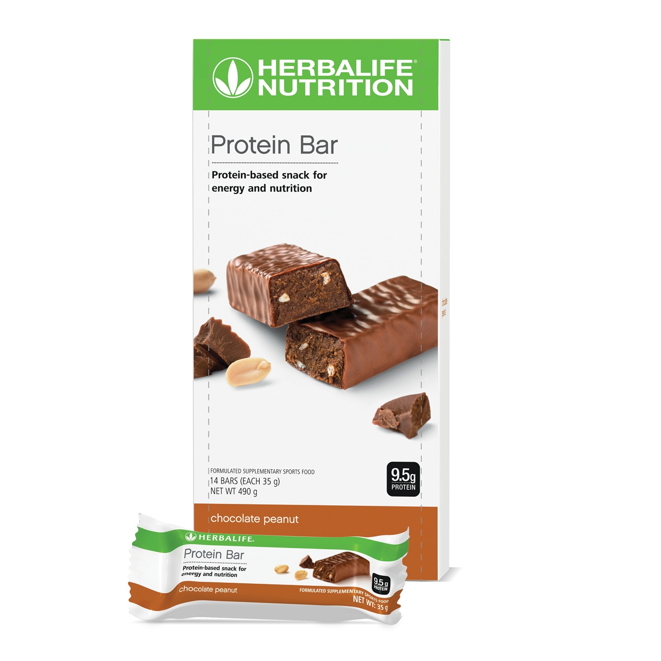 Snack Protein Bars Chocolate Peanut 14 X 35g Bars Per Box Herbalife Nutrition - Australia New Zealand